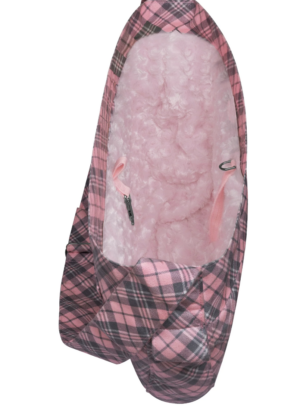 Printed Cuddle Dog Carrier in Puppy Pink with Puppy Pink Curly Sue Liner